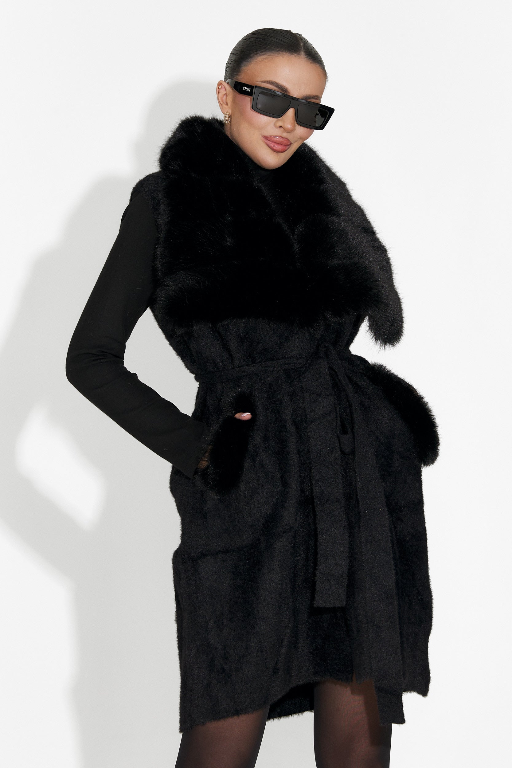 Черен дамски елек Cloria Bogas